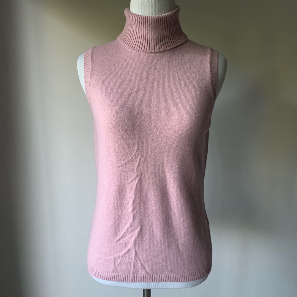 Malo Sleeveless Cashmere Turtleneck Sweater